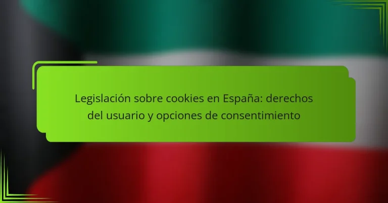 Legislación sobre cookies en España: derechos del usuario y opciones de consentimiento