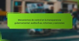 Mecanismos de control en la transparencia gubernamental: auditorías, informes y sanciones