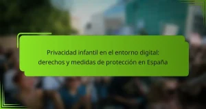 Privacidad infantil en el entorno digital: derechos y medidas de protección en España