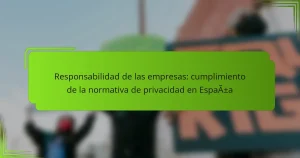 Responsabilidad de las empresas: cumplimiento de la normativa de privacidad en España