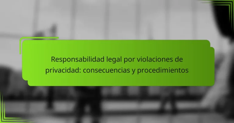 Responsabilidad legal por violaciones de privacidad: consecuencias y procedimientos