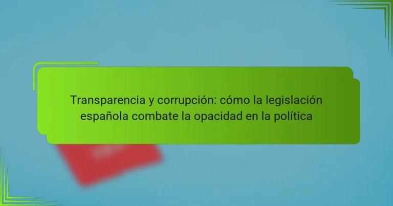 Transparencia y corrupción: cómo la legislación española combate la opacidad en la política