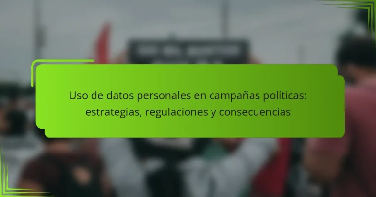Uso de datos personales en campañas políticas: estrategias, regulaciones y consecuencias