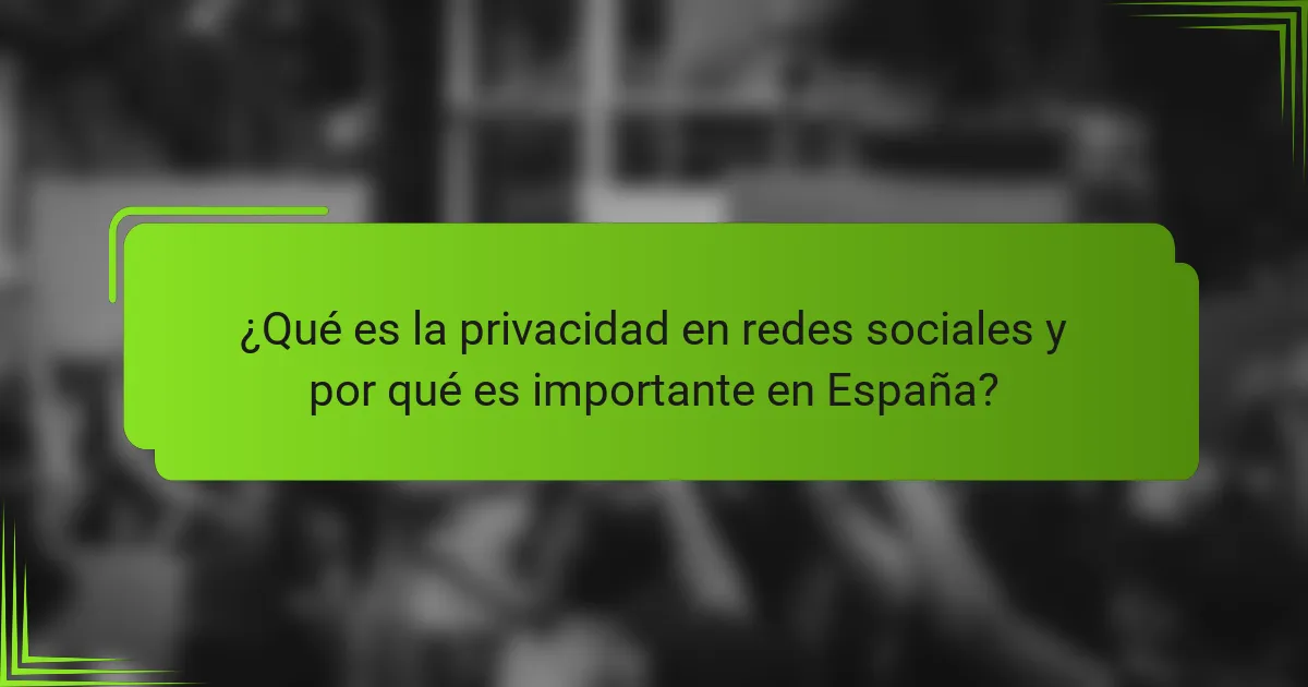 ¿Qué es la privacidad en redes sociales y por qué es importante en España?