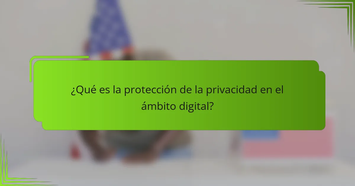 ¿Qué es la protección de la privacidad en el ámbito digital?